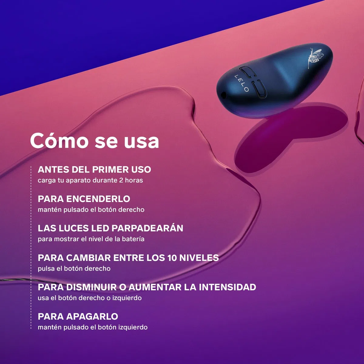 LELO NEA 3 Estimulador de Clítoris Femenino Pequeño Vibrador Mujer Consolador Sexual para Mujeres con 10 Modos de Placer y Varias Intensidades, Pitch Black