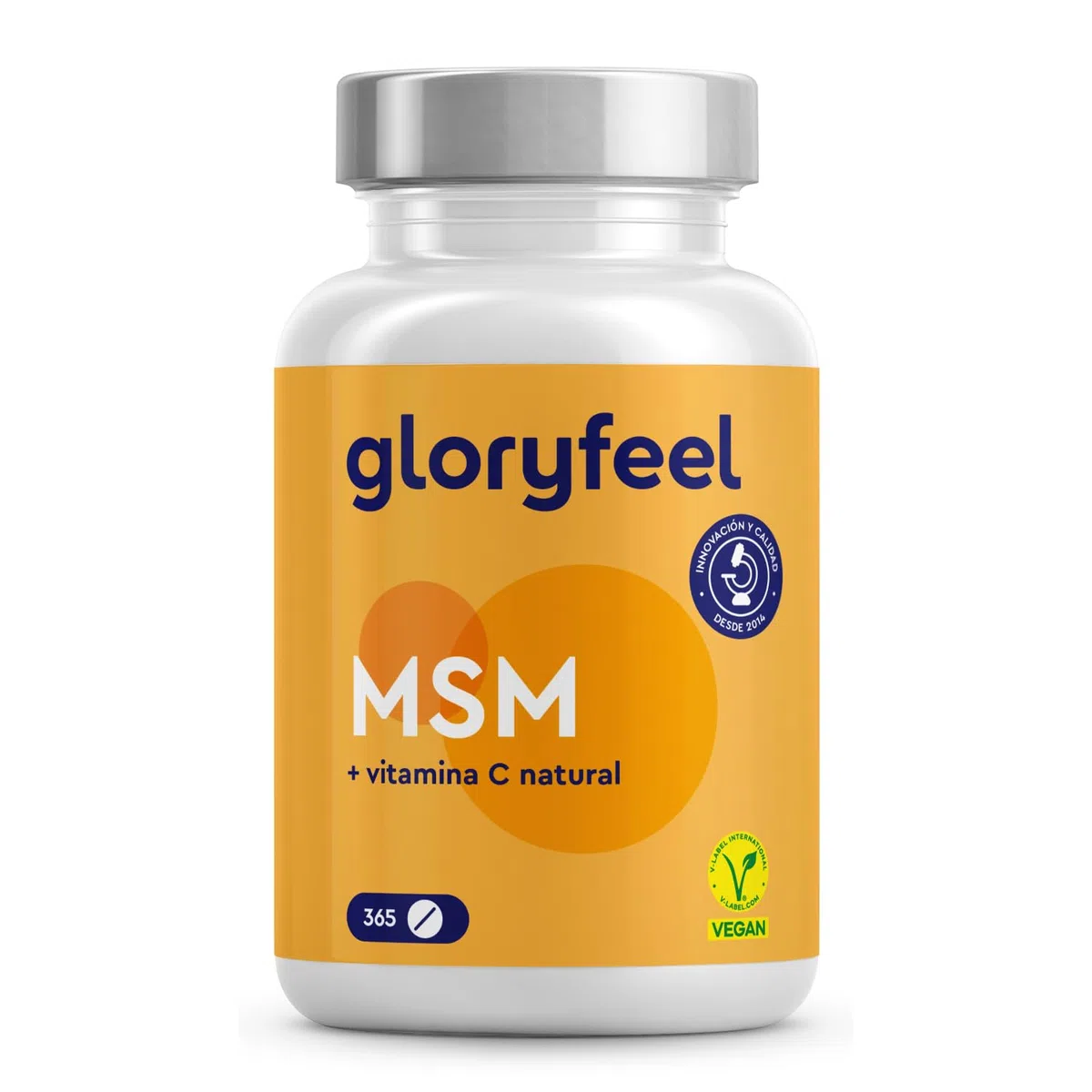 MSM 2000mg + Vitamina C Natural - 365 Tabletas de alta dosificación - Para huesos, articulaciones, piel y sistema inmunitario* - Metilsulfonilmetano vegano - Probado en laboratorio, sin aditivos