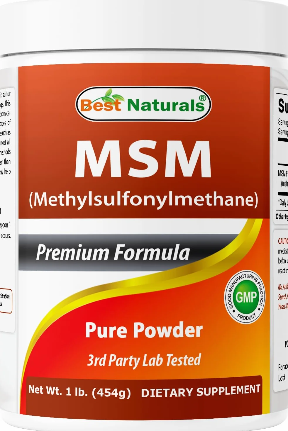 Best Naturals MSM Pure Powder, 1 Lb by Best Naturals