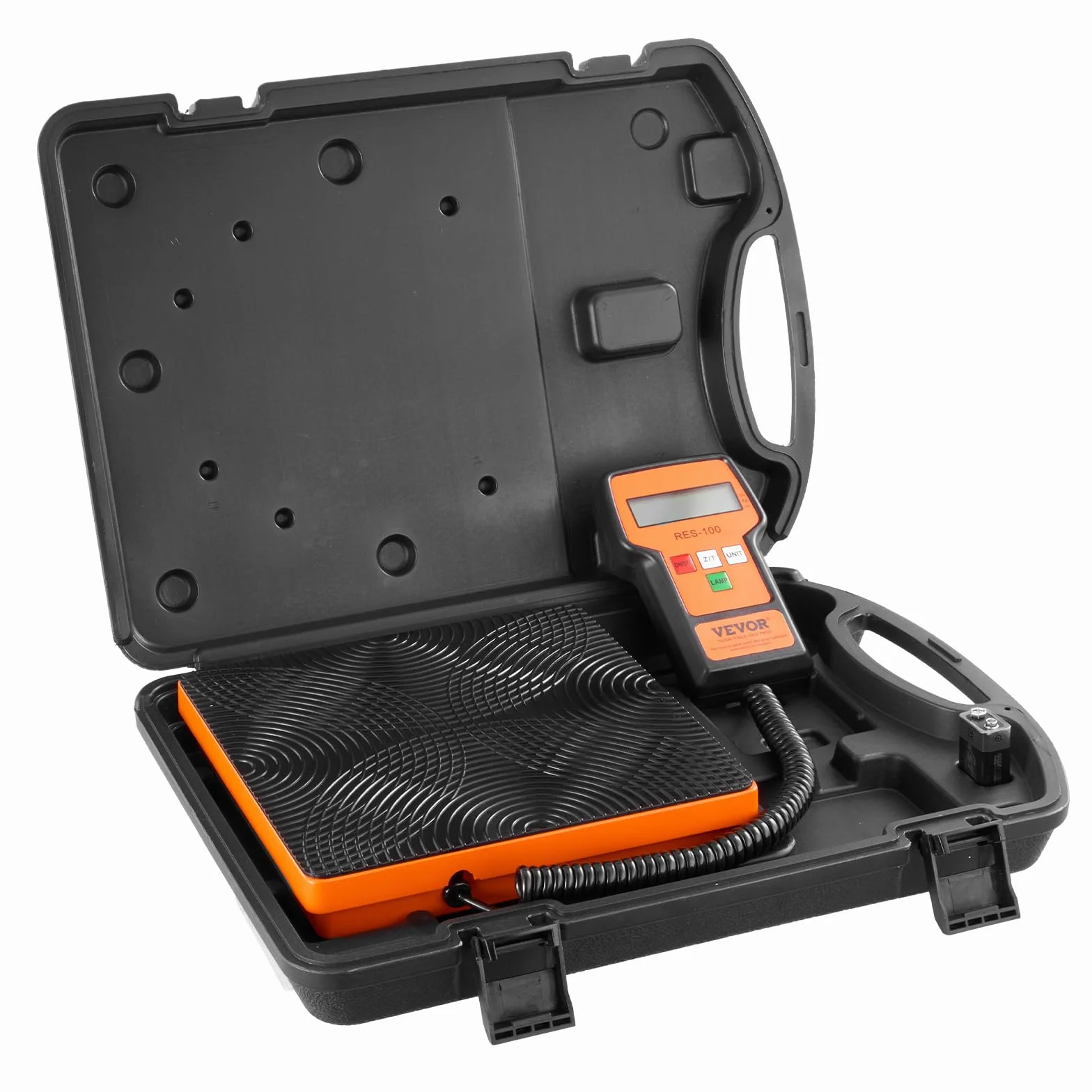 VEVOR Báscula de Refrigerante HVAC 100 kg Báscula de Carga de Refrigerante Freón con Control Remoto con Cable Báscula de Peso de Recuperación Digital Electrónica de Alta Precisión de 5 g con Estuche