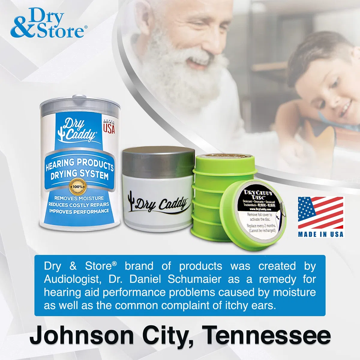 Dry Caddy Dry Aid Kit for Hearing Aids and Other Instruments by Dry and Store
