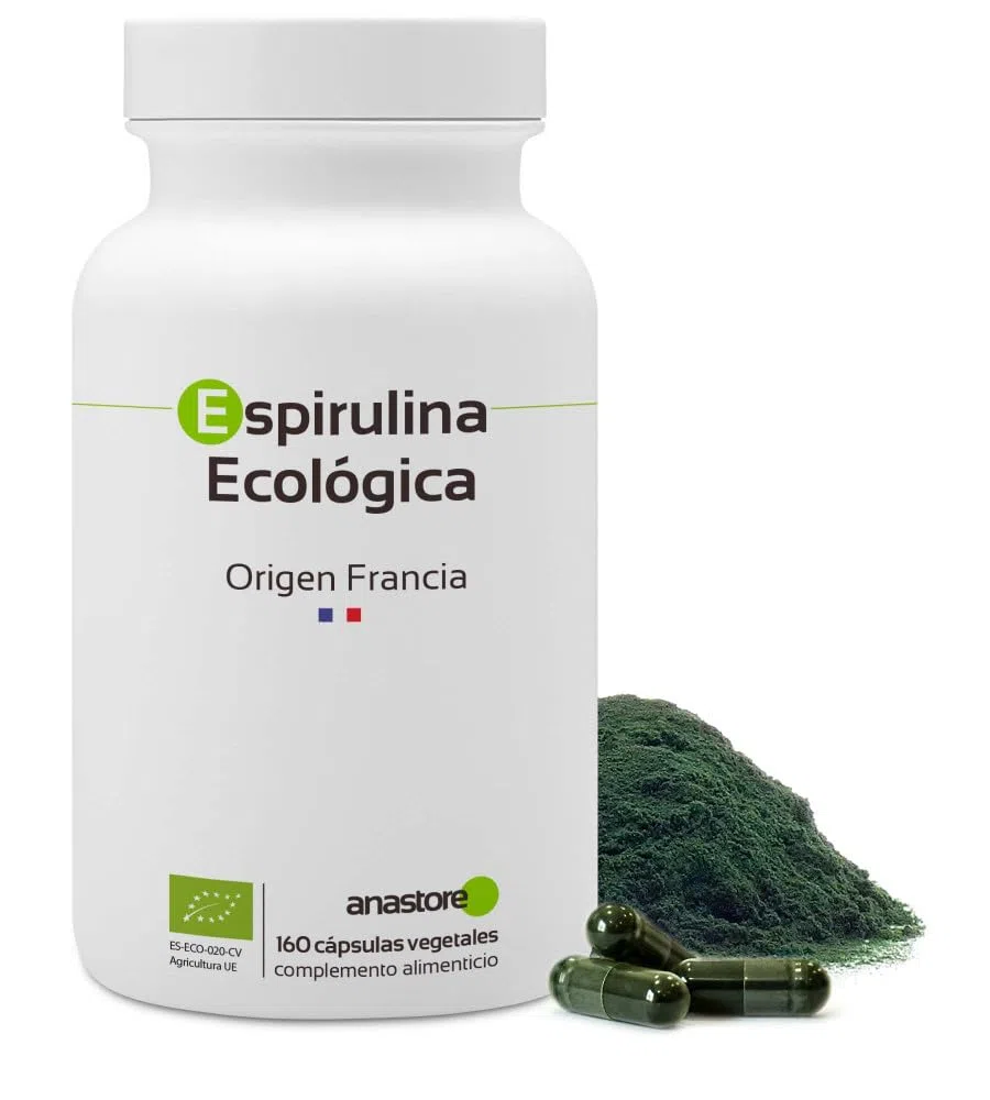 ESPIRULINA ECOLÓGICA * 500 mg / 180 cápsulas * Antioxidantes, Cardiovascular (glucosa), Deficiencias (hemoglobina), Energia (fatiga), Equilibrio emocional, Inmunitario (estimulación de defensas naturales), Peso (adelgazamiento), Rendimiento deportivo * Ga