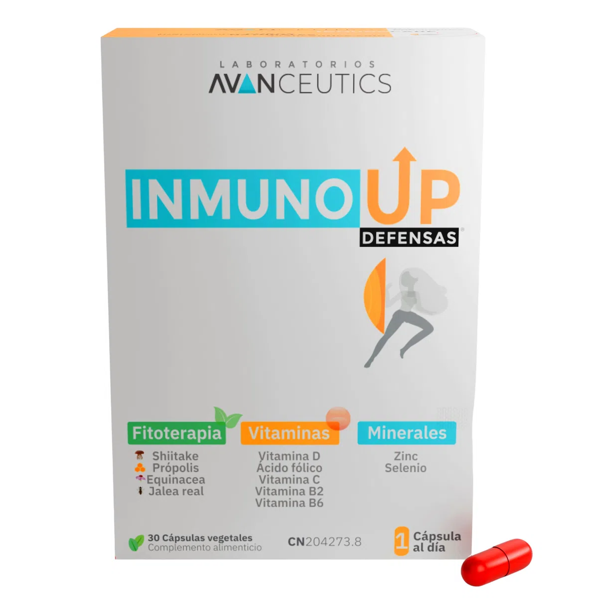 InmunoUp | Vitaminas para el Cansancio y Sistema Inmune Activo | Jalea Real + Propolis Puro + Shiitake + Equinacea Capsulas | Vitaminas Sistema Inmunologico Defensas Inmunitarias Adultos